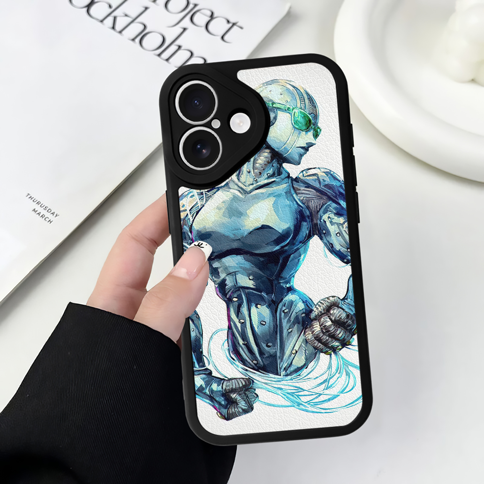 （画像用） ジョジョの奇妙な冒険 JoJo's Bizarre Adventure 【iPhone 16シリーズ対応】シリコンスマホケース（レザー調） 材質：シリコン